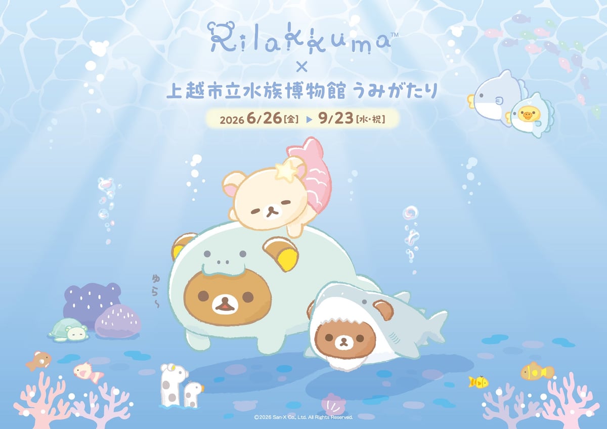 リラックマと水族館が夢のコラボ！上越市立水族博物館で特別イベント開催