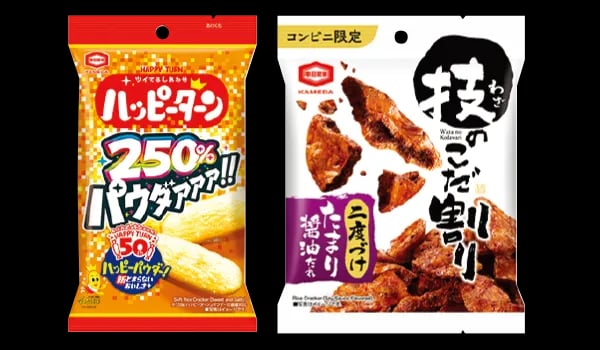 亀田 パウダー250％ ハッピーターン／技のこだ割り たまり醤油だれ
