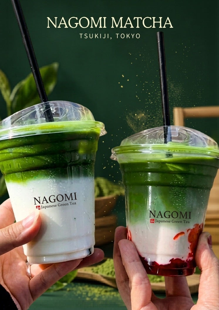 抹茶ラテとオーストラリア店舗で一番人気のストロベリー抹茶ラテ。
