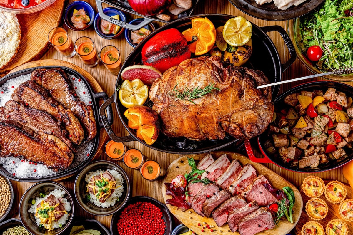 肉ブッフェのラインナップ