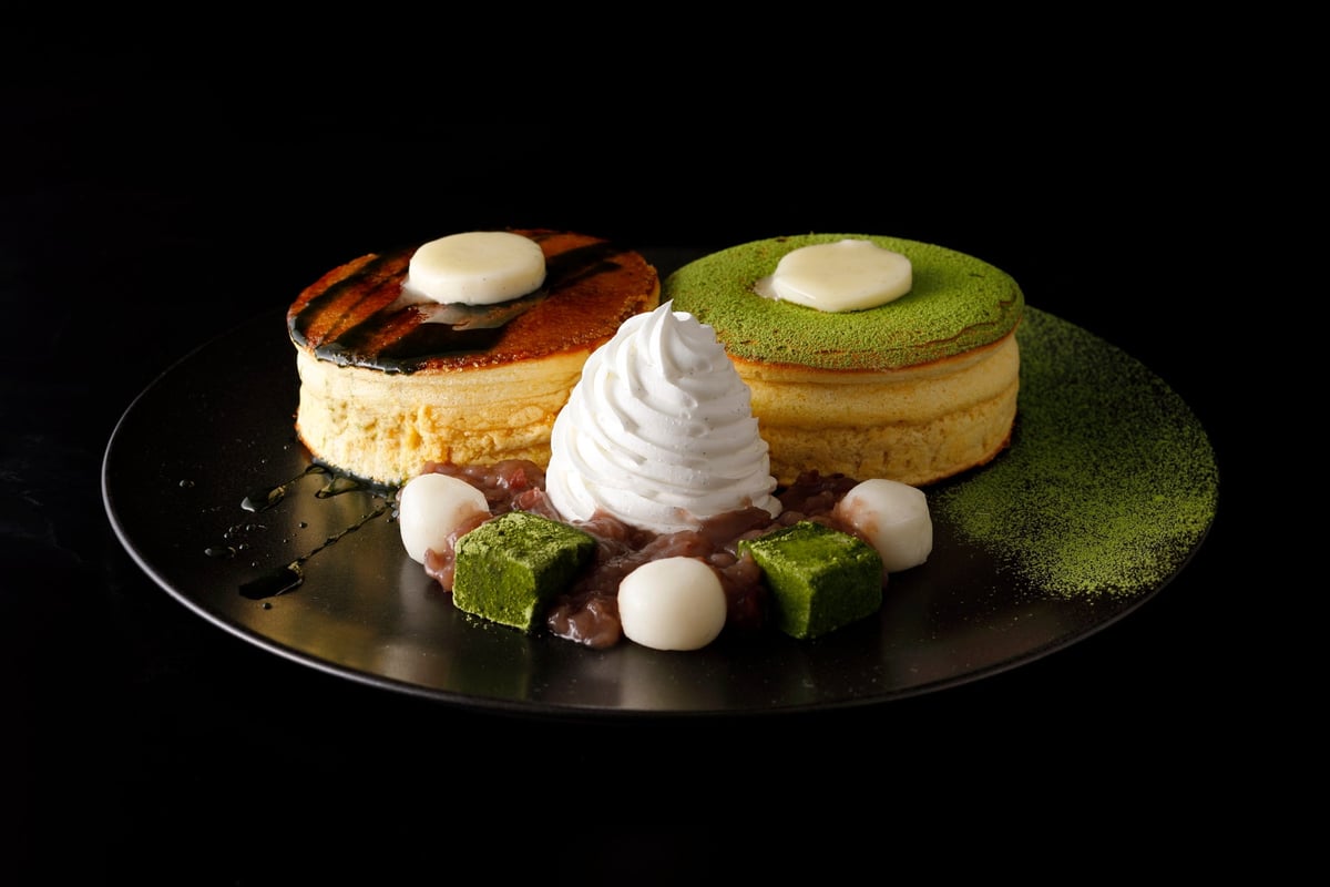 『ホテルニューオータニ特製抹茶パンケーキ』 ￥3,630 ※サービス料別