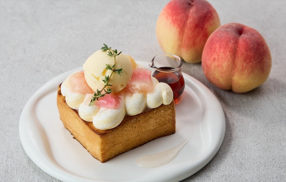 Buttery Cafe 名古屋で新発売！白桃バタートースト＆数量限定桃ミルクレープが登場