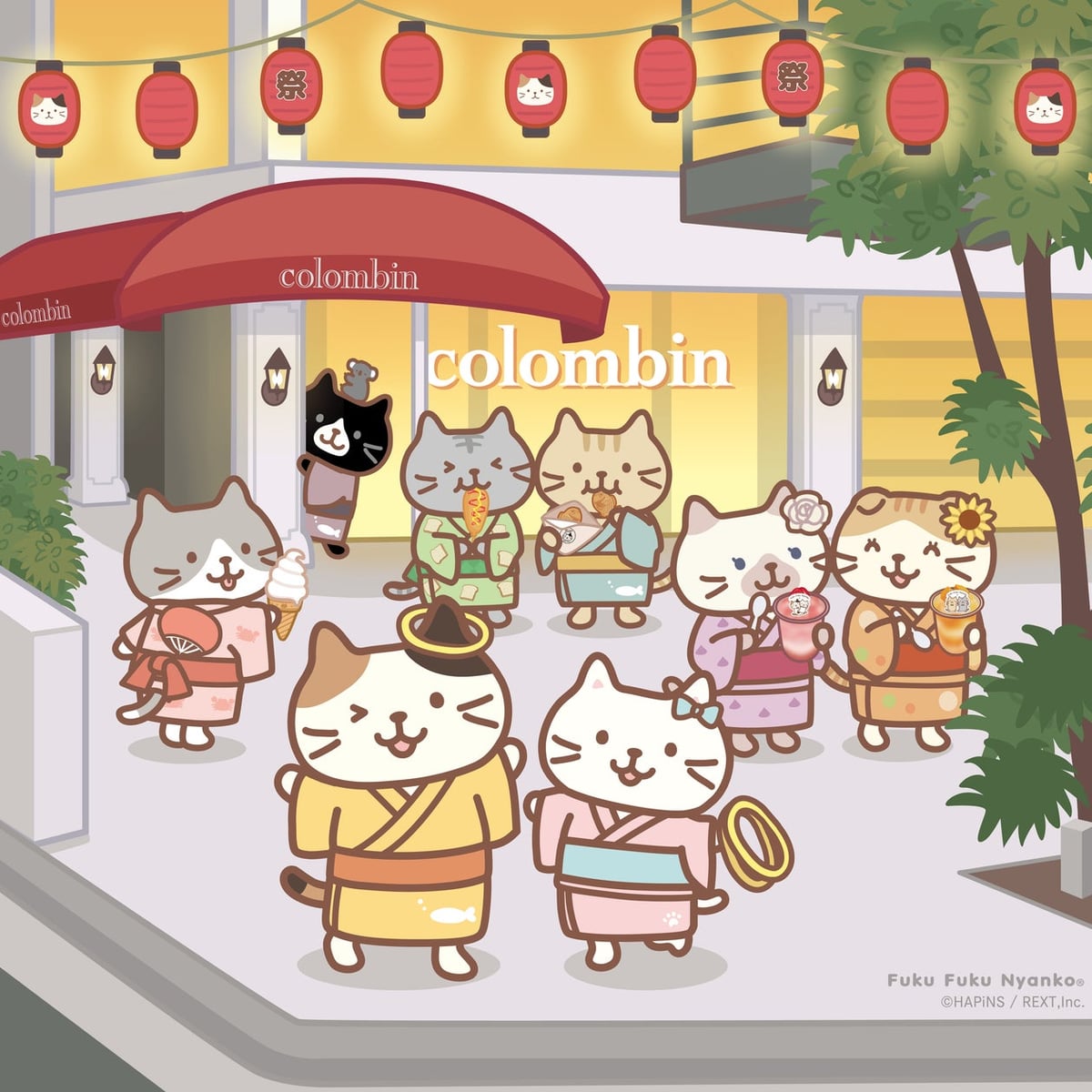 コロンバン原宿で”ふくふくにゃんこ”と夏祭り！無料の折り紙も楽しめる「ふくふく縁日」8月4日
