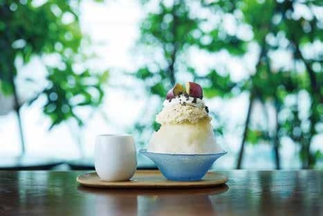 安納芋 1,455円 / 1,600円（安納芋蜜・和三盆ミルクソース・黒蜜ゼリー・芋クリーム・なると金時いも・黒ごま煎餅）