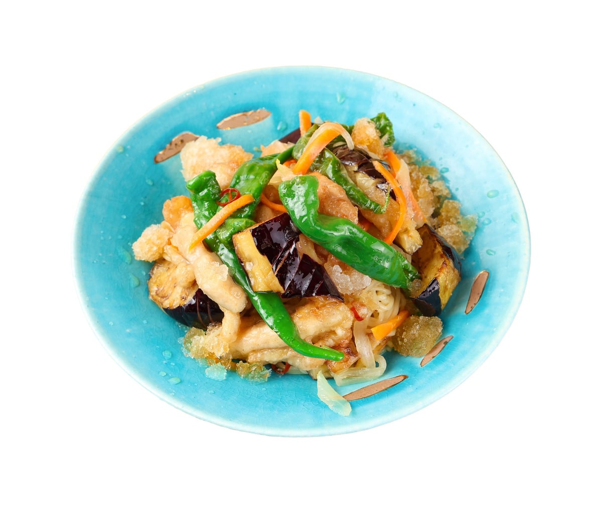 夏野菜とがいな鶏の涼風冷麺