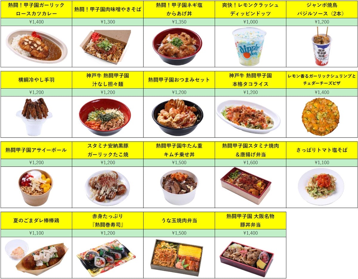 阪神甲子園球場で数量限定「夏の熱闘グルメフェア」開催！限定クリアファイルもゲットしよう