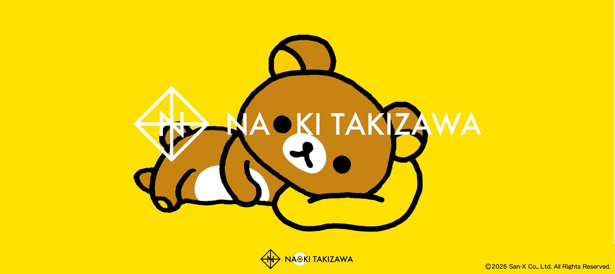 NAOKI TAKIZAWAがリラックマとコラボ、都会的なプリーツコレクションを代官山で発売