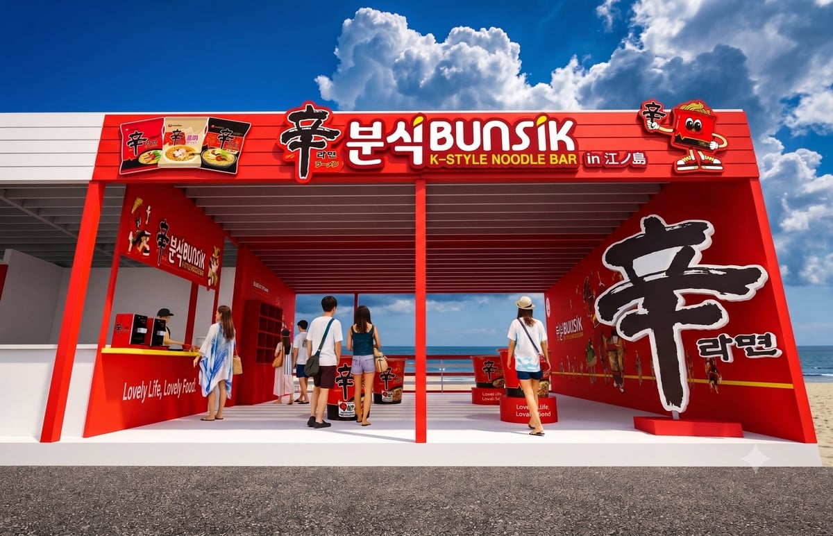 江の島に辛ラーメン粉食POPUPストア第3弾登場！SPICY HAPPINESS IN summer！開催 7月11日〜