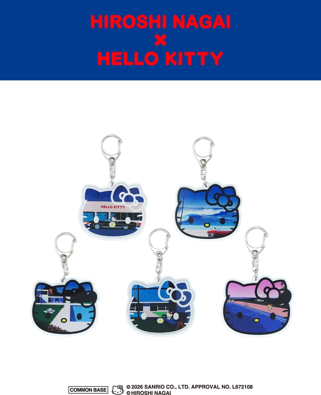 蔦屋書店代官山ほか5店舗で「HIROSHI NAGAI × HELLO KITTY」コラボグッズ販売開始