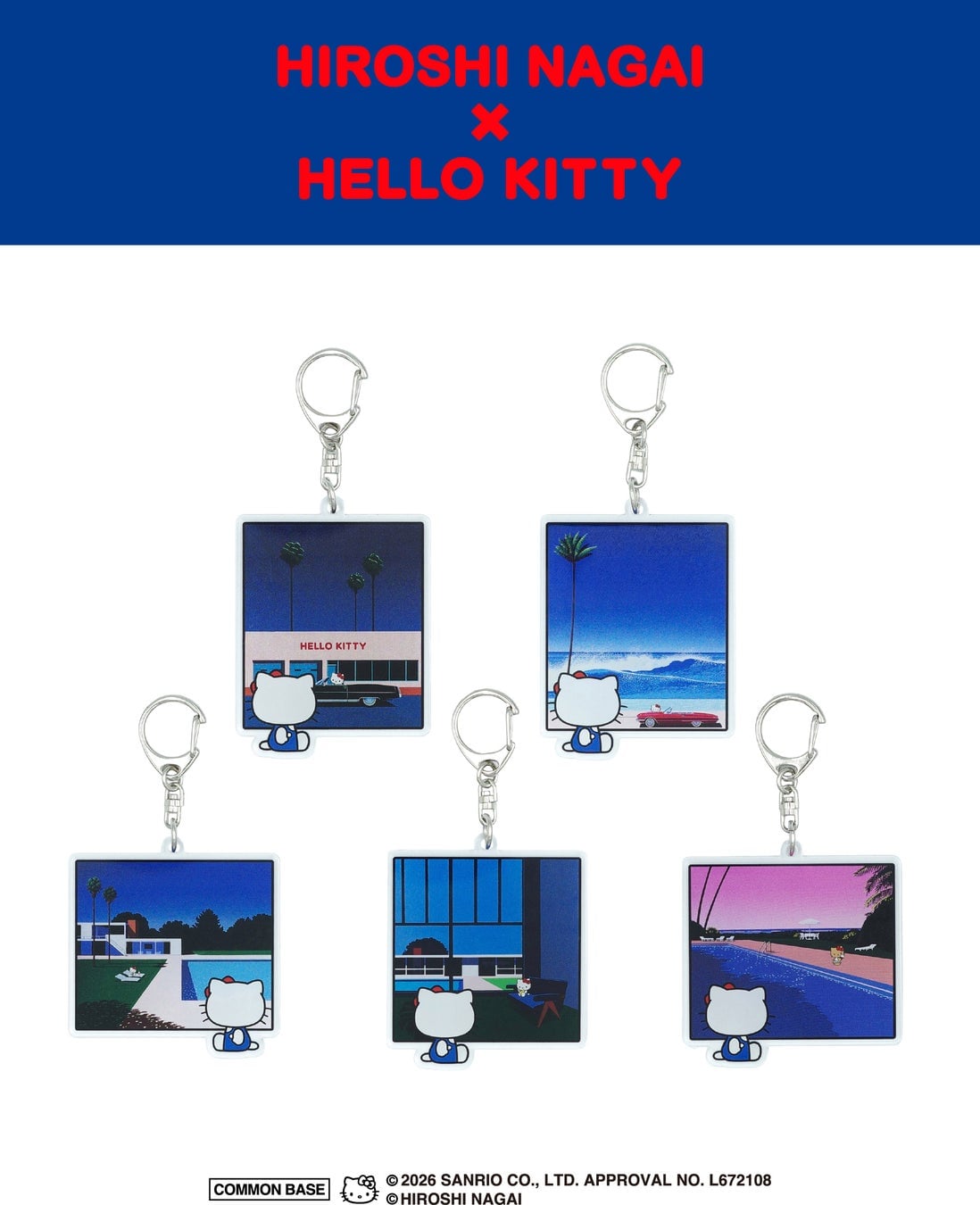 蔦屋書店代官山ほか5店舗で「HIROSHI NAGAI × HELLO KITTY」コラボグッズ販売開始