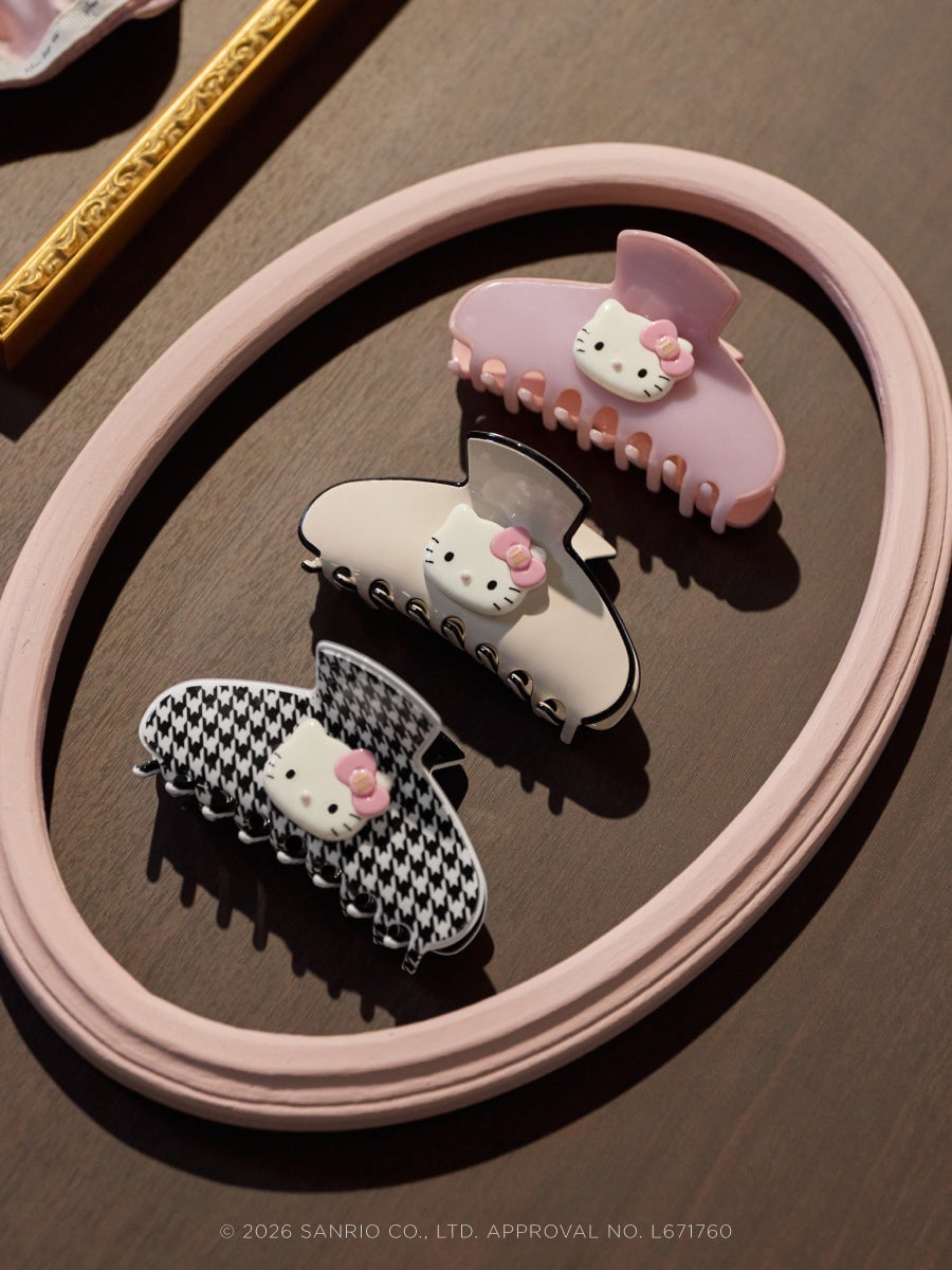 HLT x Hello Kitty Hair Clip(rose/ecru/black)¥4,500