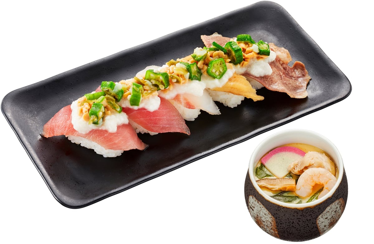 数量限定!かっぱ寿司「モリモリ とろネバプレート」食べ放題に期間限定登場