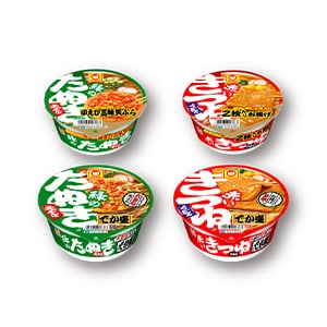 東洋水産 緑のたぬき天そば小えび三昧天ぷら/赤いきつねうどん2枚入りお揚げ/緑のたぬき天そば でか盛/赤いきつねうどん でか盛