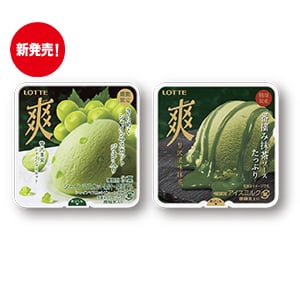ロッテ 爽 贅沢果実シャインマスカット/爽 贅沢濃味抹茶 各185ml
