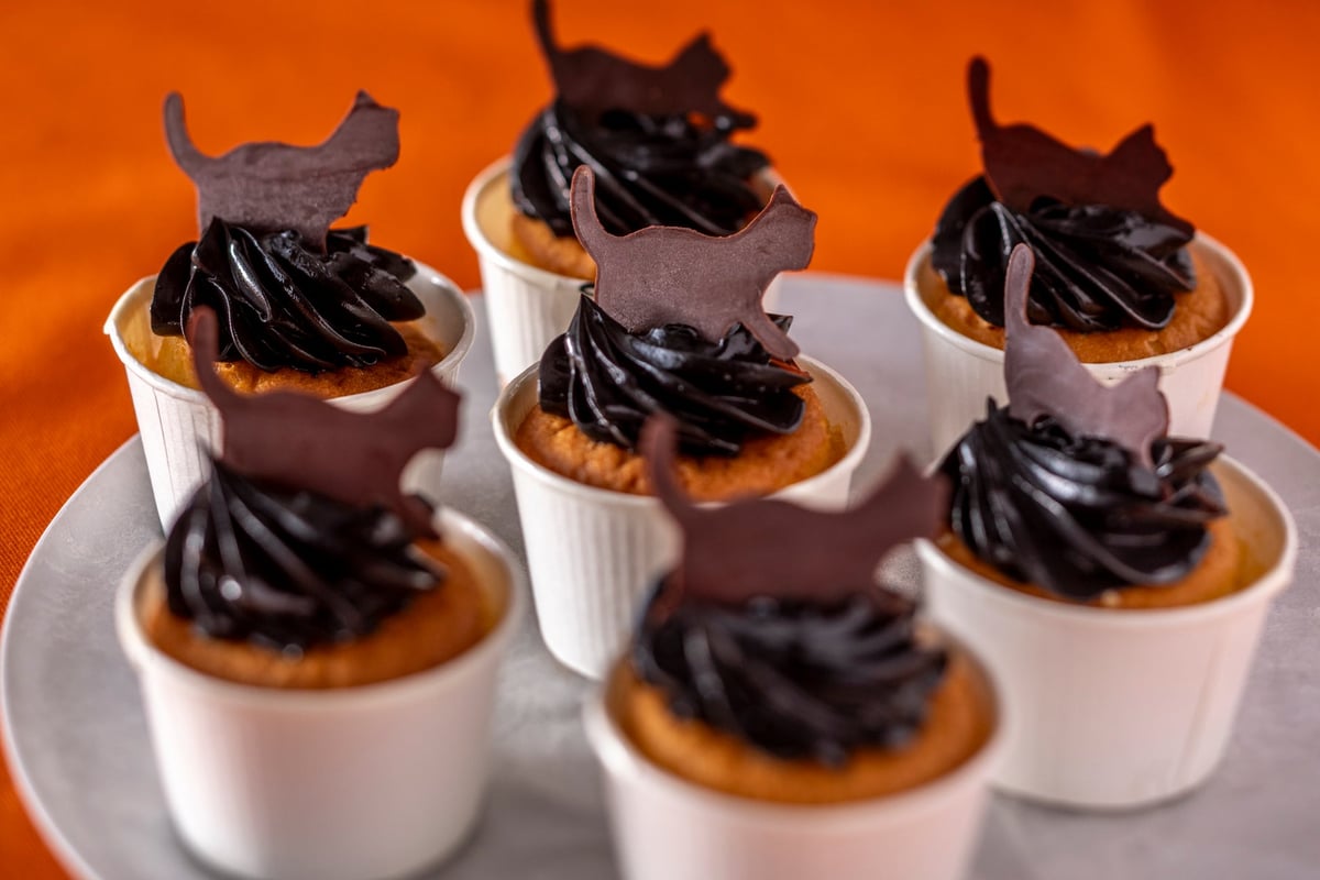 【ディナー限定】黒猫カップケーキ