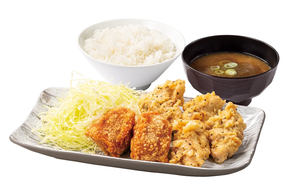 からやま「黒胡椒とり天のレモンステーキ定食」全国で販売開始 9/25〜