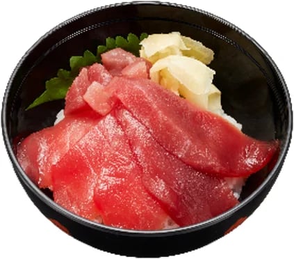 まぐろ2種食べ比べ 鉄火小丼 (上赤身~ミナミマグロ~、キハダマグロ) 540円(税込594円) ミナミマグロの上赤身とキハダマグロを盛り合わせた鉄火小丼。二つのまぐろの異なる味わいを、食べ比べてお楽しみください。