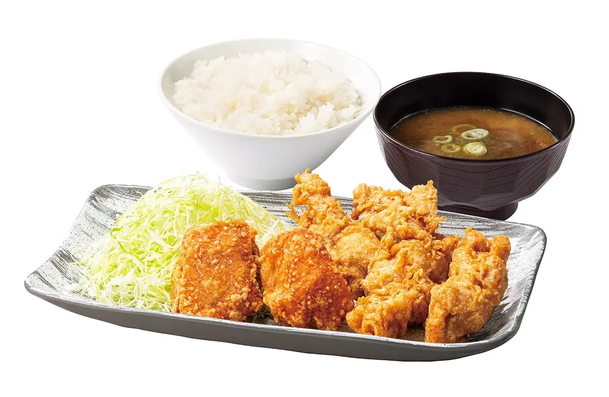 からやま「出汁とり天と白身魚からあげのきのこバターあんかけ定食」販売開始 10/23〜