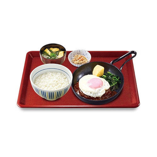 目玉焼き和風デミハンバーグ定食 （ごはん小盛）1,070円 （並盛）1,090円 （ごはん大盛）1,120円