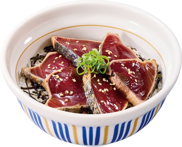 990円!なか卯「柚子オニオン 藁焼き鰹たたき丼」販売開始 10/14〜