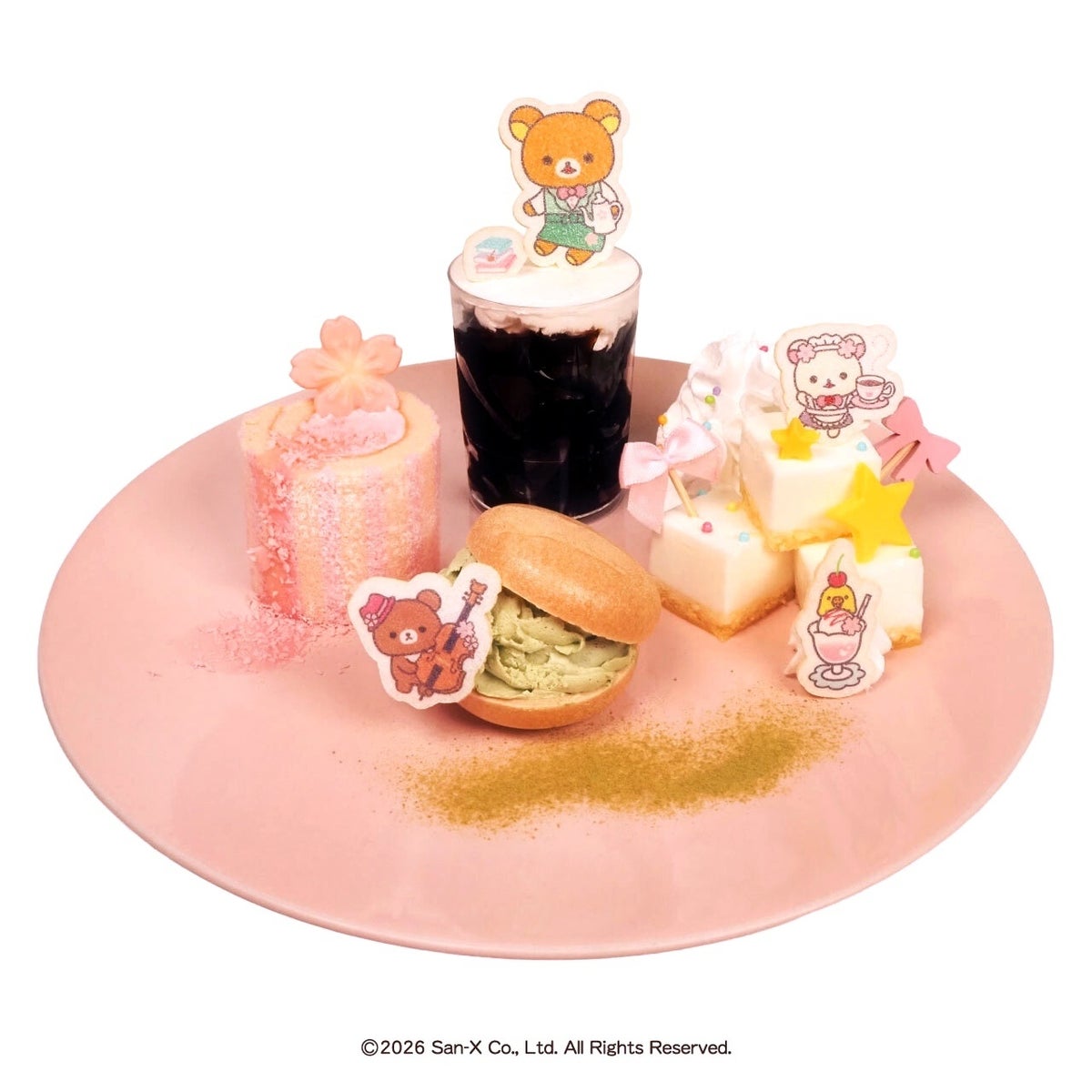 リラックマ×あっとほぉーむカフェ「千代田区おさんぽスイーツプレート＆桜ラテ」秋葉原で登場 10/1〜10/31