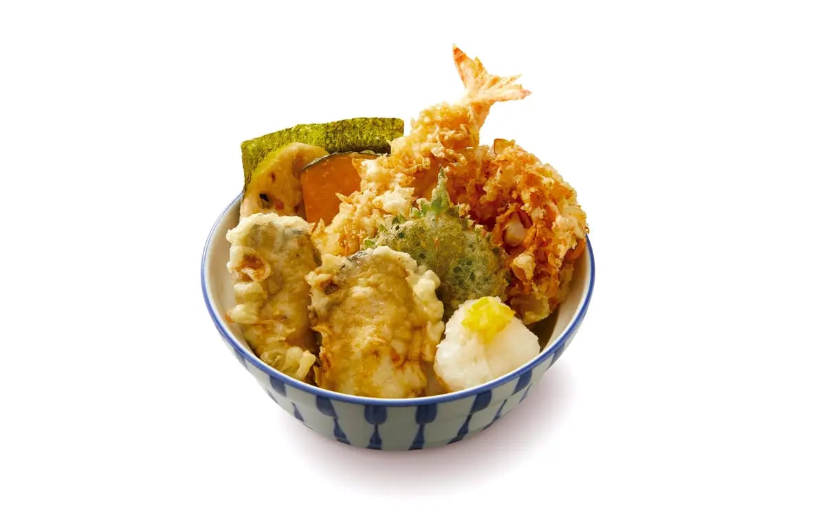 大海老と牡蠣のゆずおろし天丼
