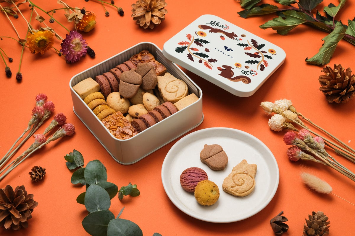 3,280円！スナックミー「どんぐりみっけ！秋のよりみちクッキー缶」発売 10/1〜