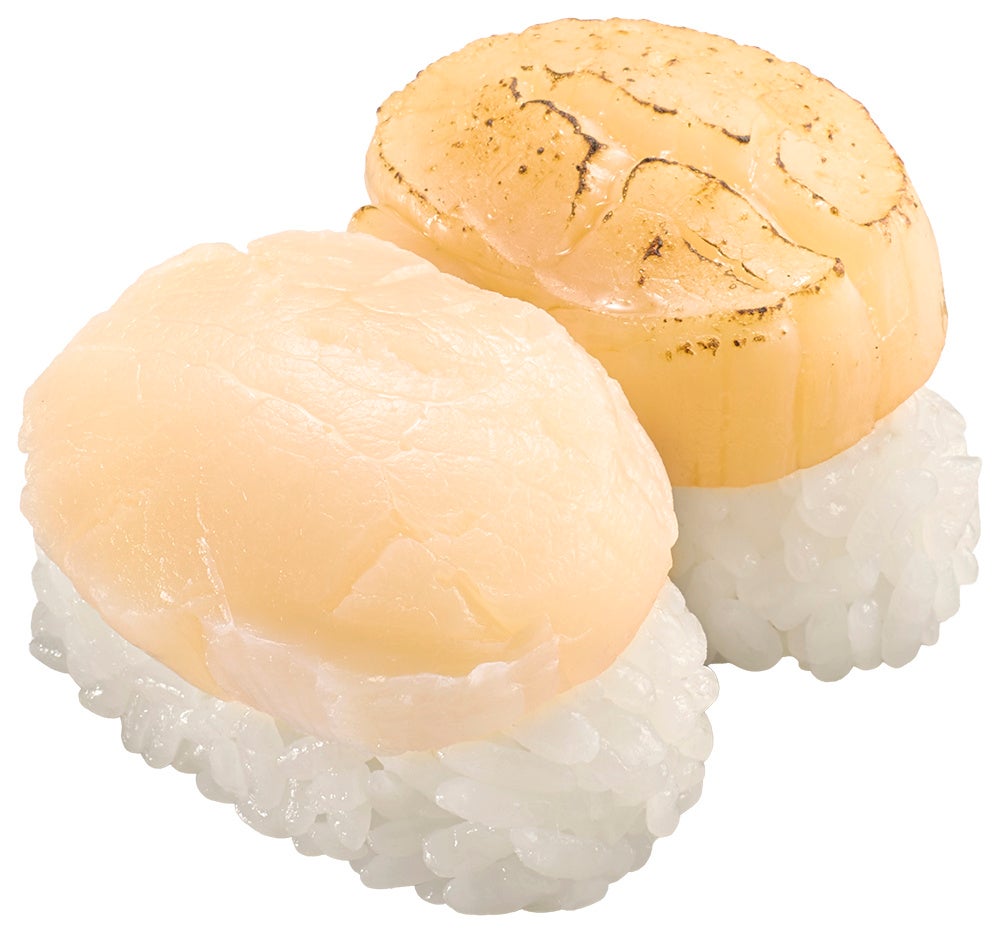 ■商品名：国産ほたて食べ比べ ■価 格：税込360円～ ■販売期間：2026年9月30日（水）～10月25日（日） 但し販売予定総数42万食が完売次第終了。 ※店舗によって価格が異なります。 ※期間内の販売状況によって、販売を継続させていただく場合がございます。 ※各店舗の販売状況・価格はスシローのアプリ・HPでご確認いただけます。 ※お持ち帰り対象外です。 ※盛り合わせ内容：ほたて、焦がし醤油（直火炙り）