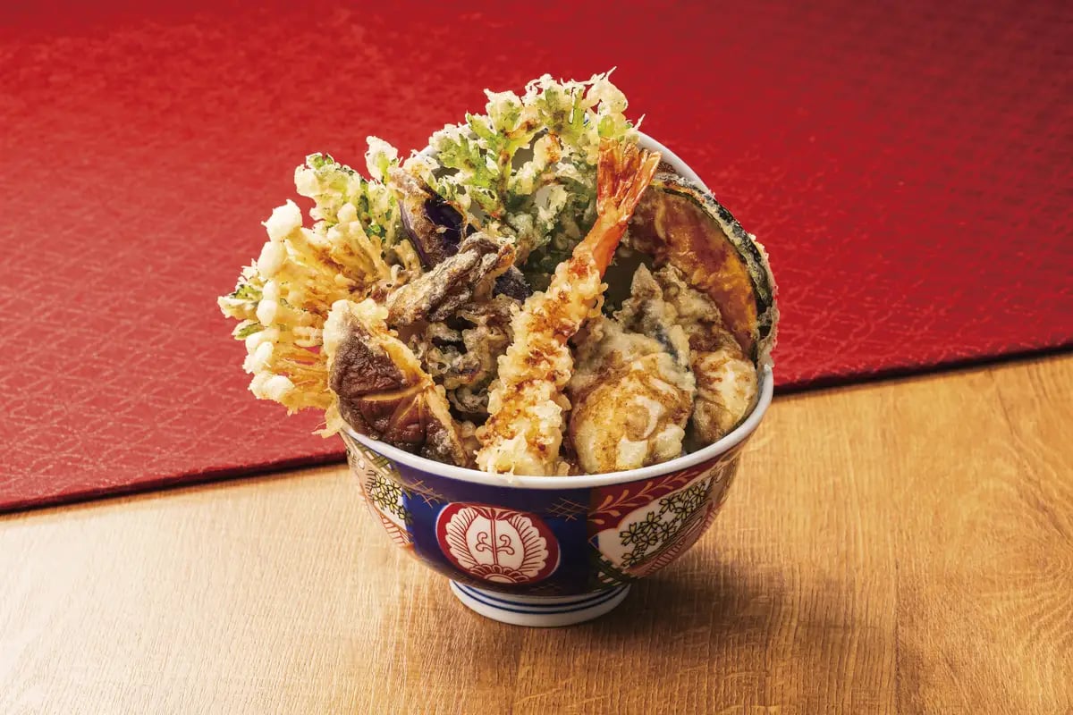 秋限定！天丼はま田「牡蠣ときのこの天丼」1,680円 10/28〜